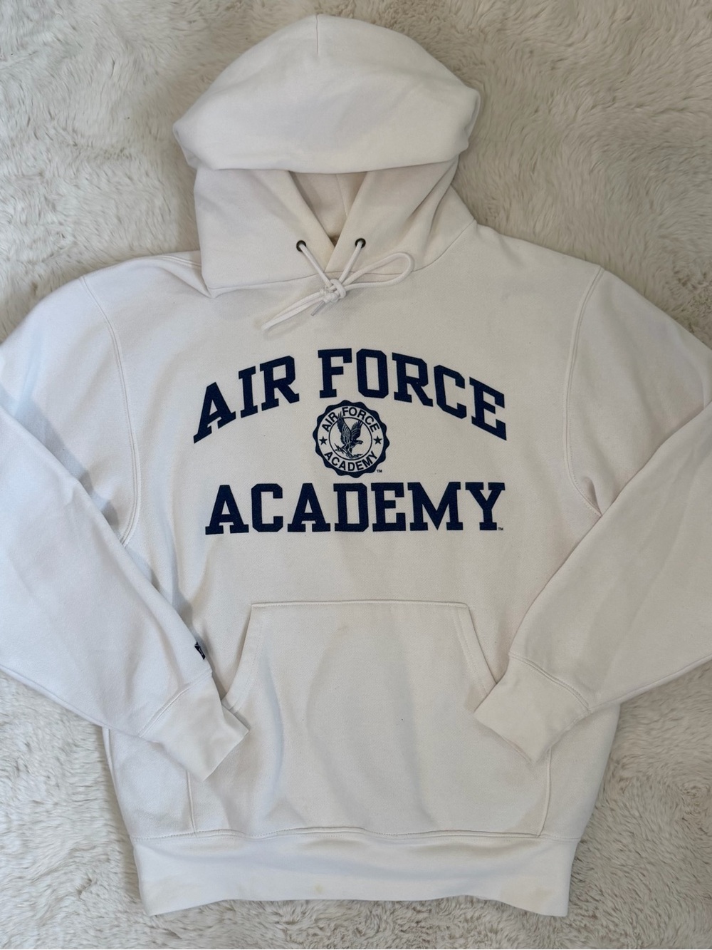 Jansport White Hoodie with Navy 'Air Force Academy' Print